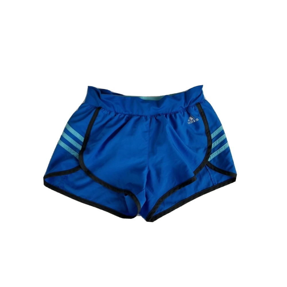 Adidas 3 STRIPE SHORTS Women's XS 4 6 Blue Athletic 3" Ultimate Woven Climalite